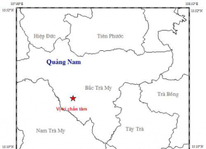 Lại xuất hiện động đất tại Quảng Nam