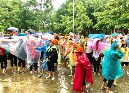 Thầy trò ở Quảng Nam diễn tập ứng phó sóng thần