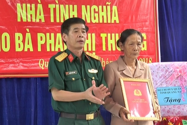 Trao 47 nhà tình nghĩa, nhà đồng đội cho gia đình khó khăn ở Quảng Nam